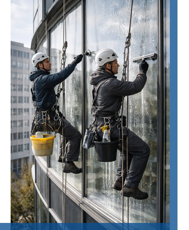 Мойка панорамных окон в Южном-Сахалинске от 362 р. заказать у ВЫСОТНИК-Южн
