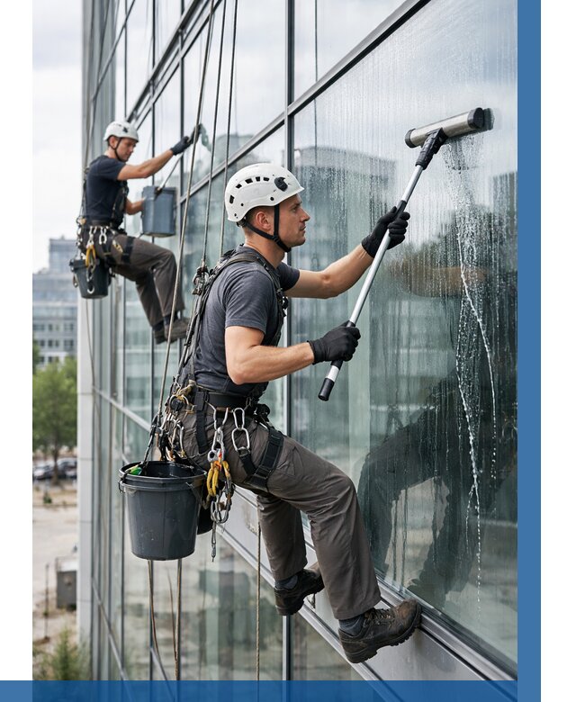 Мойка витражей альпинистами в Южном-Сахалинске от 723 р. под ключ|ВЫСОТНИК-Южн