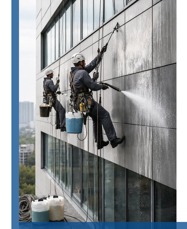 Профессиональная мойка вентилируемых фасадов в Южном-Сахалинске