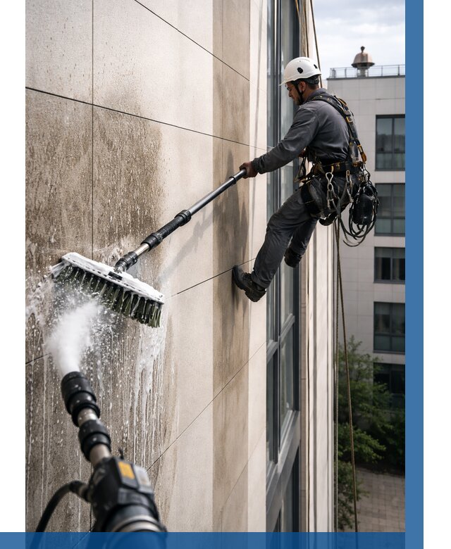 Мойка фасада из керамогранита в Южном-Сахалинске от 310 р. | ВЫСОТНИК-Южн