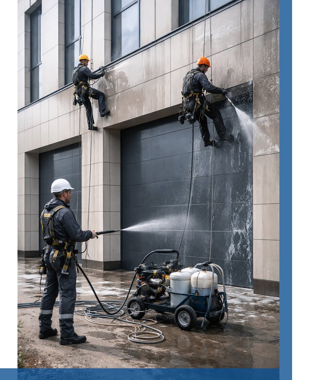 Послестроительная мойка фасада в Южном-Сахалинске от 310 р. | ВЫСОТНИК-Южн