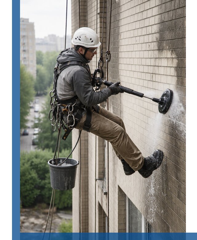 Очистка фасада от копоти в Южном-Сахалинске профессионально и безопасно