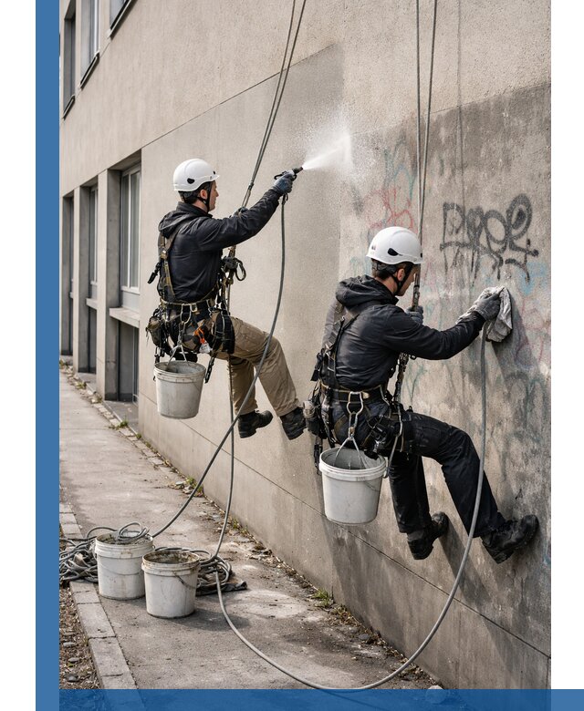 Антиграффити покрытие фасада с защитой от надписей в Южном-Сахалинске