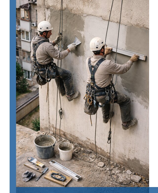 Комплексный ремонт штукатурного фасада с гарантией в Южном-Сахалинске