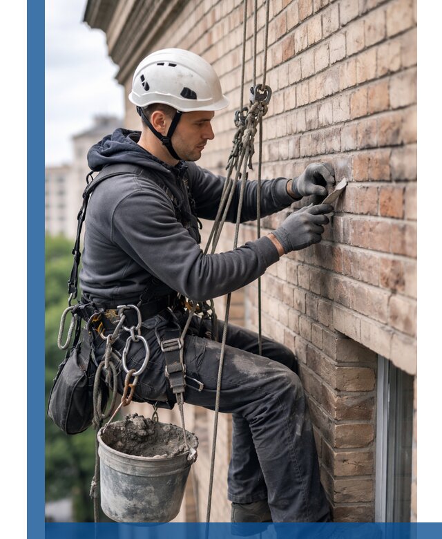 Качественный ремонт кирпичной кладки фасада в Южном-Сахалинске с гарантией