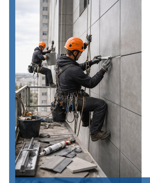 Профессиональный ремонт фасада из керамогранита в Южном-Сахалинске
