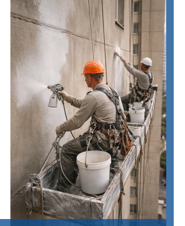 Грунтовка фасада на высоте в Южном-Сахалинске от 124 р. | ВЫСОТНИК-Южн