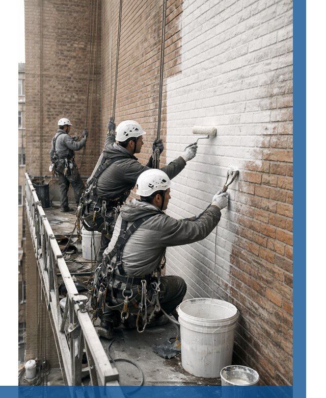 Покраска кирпичного фасада в Южном-Сахалинске от 362 р. | ВЫСОТНИК-Южн