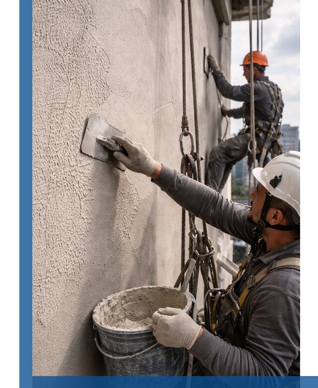 Декоративная штукатурка фасада с утеплением и защитой в Южном-Сахалинске