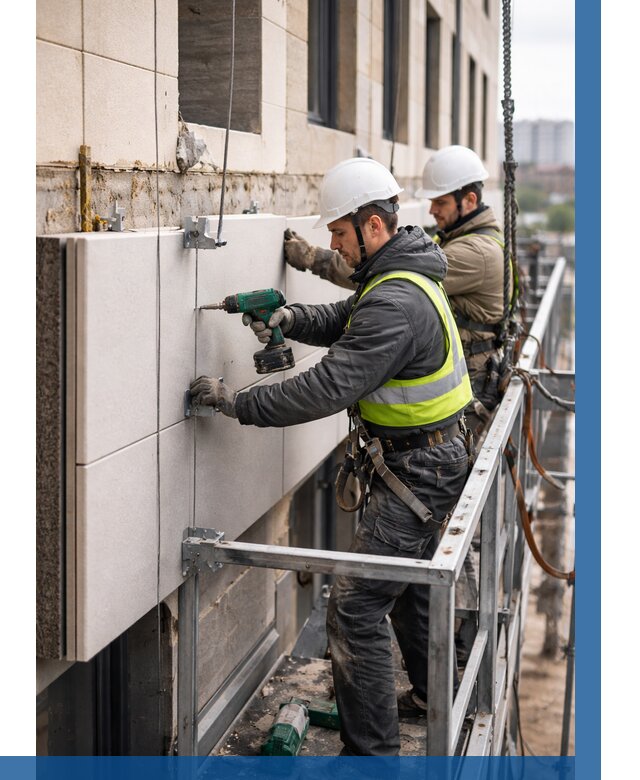 Монтаж фасадных термопанелей в Южном-Сахалинске от 1550 р. | ВЫСОТНИК-Южн