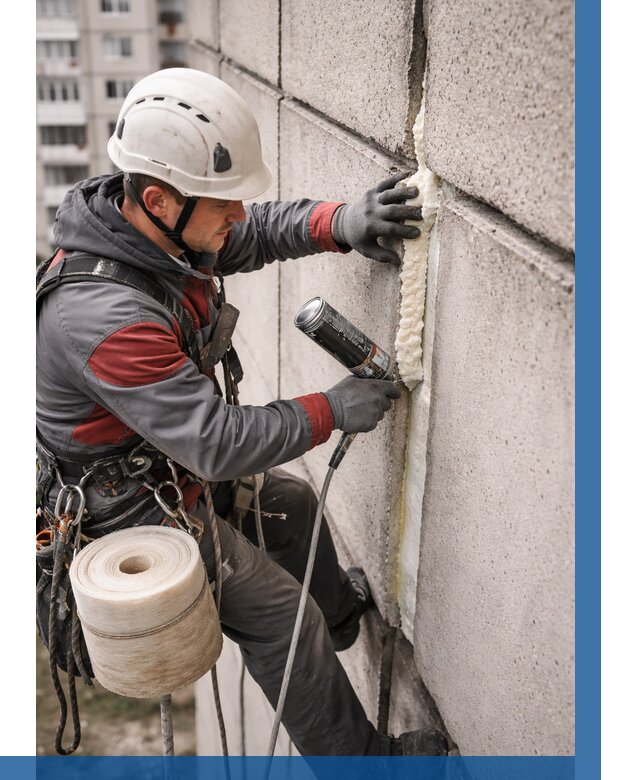 Утепление межпанельных швов в Южном-Сахалинске от 723 р. | ВЫСОТНИК-Южн