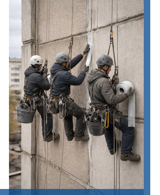 Ремонт межпанельных швов в Южном-Сахалинске от 775 р. | ВЫСОТНИК-Южн