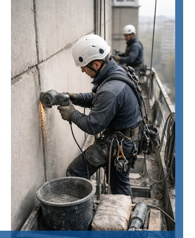 Штробление межпанельных швов в Южном-Сахалинске от 1240 р. | ВЫСОТНИК-Южн