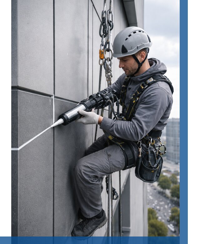 Герметизация стыков фасадных панелей в Южном-Сахалинске от 6715 р.| ВЫСОТНИК-Южн