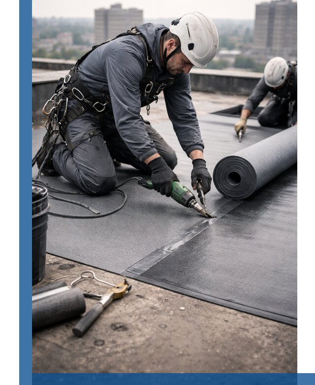 Ремонт мягкой кровли в Южном-Сахалинске с выездом промальпинистов