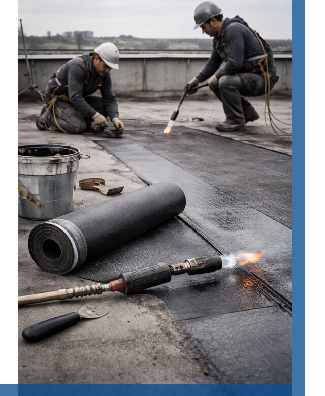 Ремонт рулонной кровли в Южном-Сахалинске от 672 р. | ВЫСОТНИК-Южн