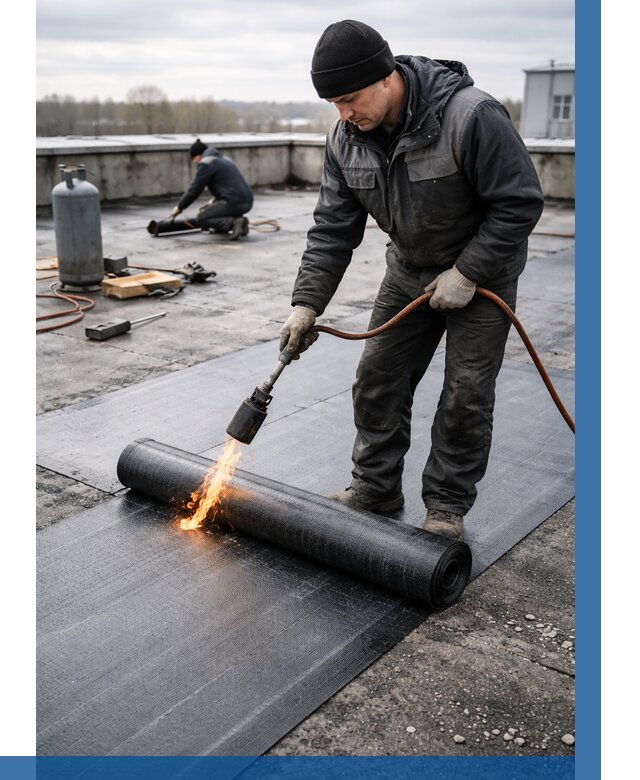 Ремонт наплавляемой кровли в Южном-Сахалинске от 723 р. | ВЫСОТНИК-Южн