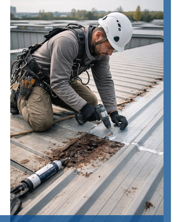 Ремонт профнастила на кровле в Южном-Сахалинске от 723 р. | ВЫСОТНИК-Южн