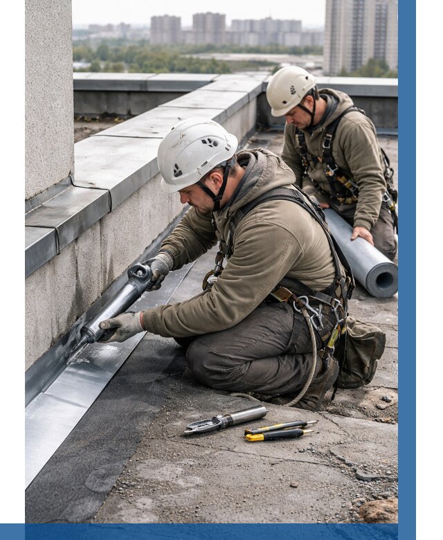 Ремонт кровельных примыканий в Южном-Сахалинске от 1240 р. | ВЫСОТНИК-Южн