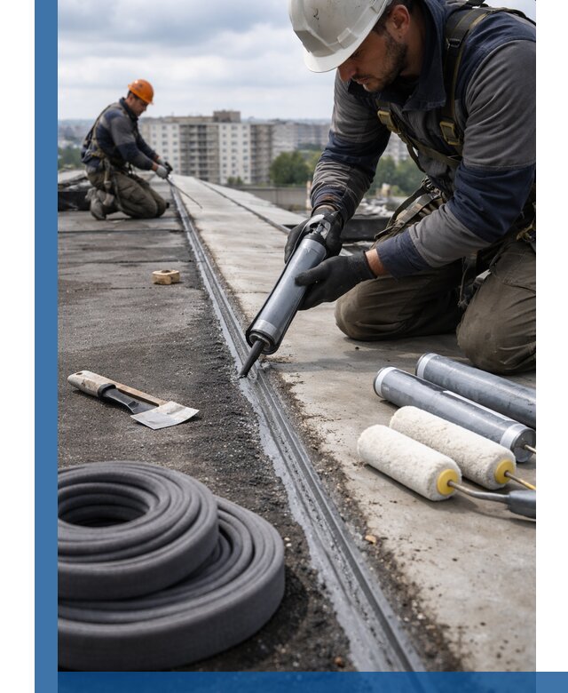 Герметизация швов кровли в Южном-Сахалинске с гарантией герметичности