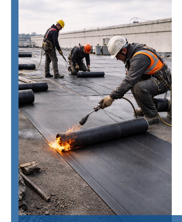 Монтаж наплавляемой кровли в Южном-Сахалинске профессионально