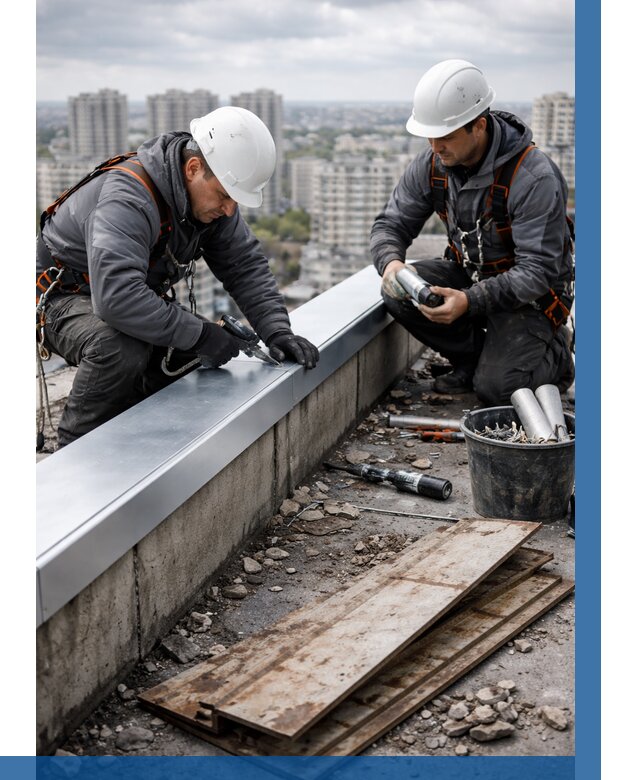 Замена парапетных крышек под ключ в Южном-Сахалинске от 1240 р. | ВЫСОТНИК-Южн