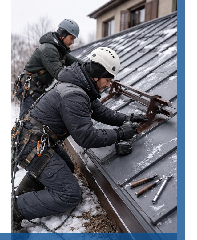 Монтаж снегозадержателей в Южном-Сахалинске от 465 р. | ВЫСОТНИК-Южн