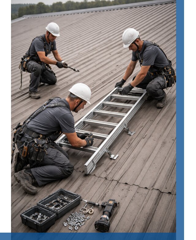 Монтаж кровельной лестницы в Южном-Сахалинске от 4649 р. | ВЫСОТНИК-Южн