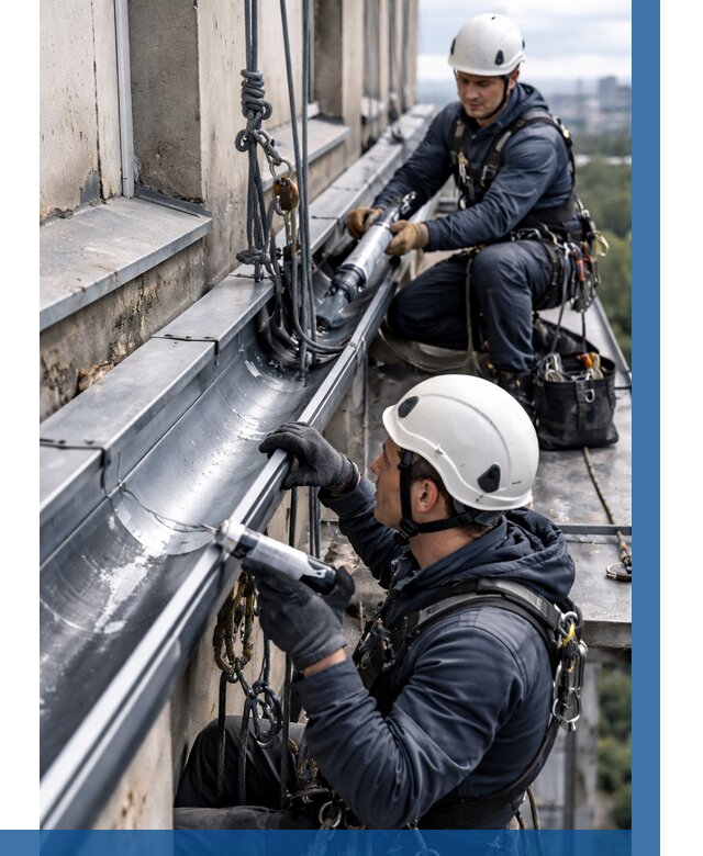 Ремонт водосточных желобов в Южном-Сахалинске от 6715 р. | ВЫСОТНИК-Южн