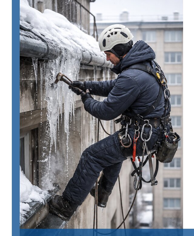 Удаление наледи и чистка водостоков в Южном-Сахалинске оперативно и безопасно