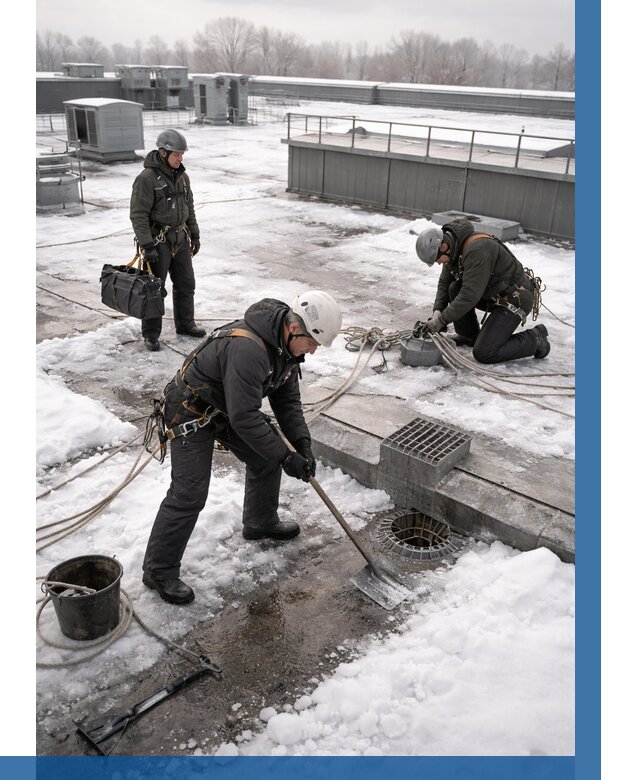 Абонентское обслуживание кровли зимой в Южном-Сахалинске от 8265 р. | ВЫСОТНИК-Южн