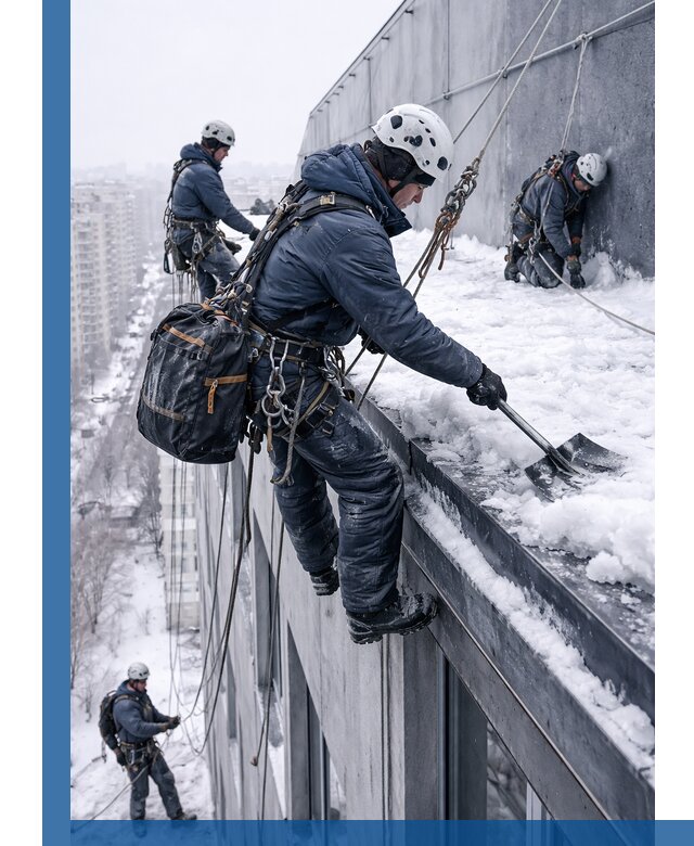 Абонентское обслуживание кровли зимой в Южном-Сахалинске регулярный уход