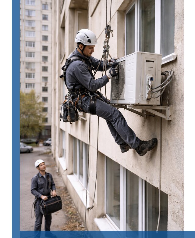 Демонтаж внешнего блока кондиционера в Южном-Сахалинске профессионально