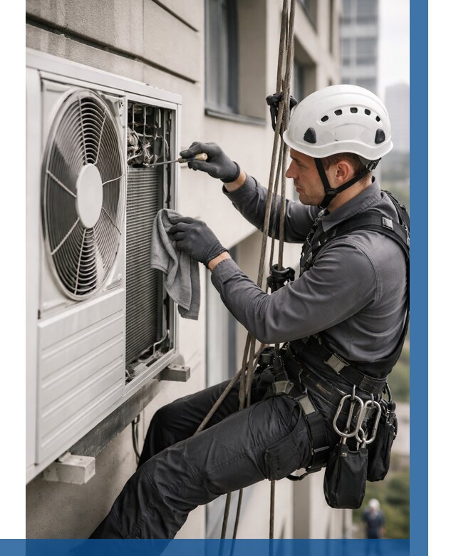 Обслуживание внешнего блока кондиционера в Южном-Сахалинске от 2789 р.ВЫСОТНИК-Южн