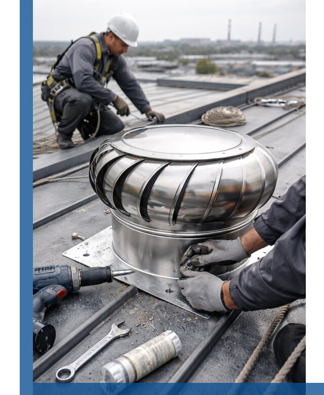 Установка дефлекторов на кровле в Южном-Сахалинске профессионально