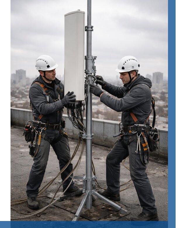 Монтаж антенн связи на крыше в Южном-Сахалинске от 8781 р. | ВЫСОТНИК-Южн