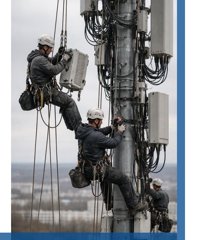 Монтаж оборудования связи на мачте в Южном-Сахалинске от 7748 р. | ВЫСОТНИК-Южн