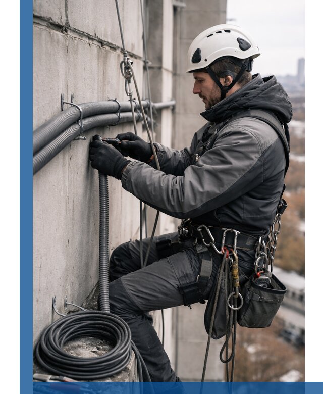 Профессиональный монтаж гофры для кабеля в Южном-Сахалинске с гарантией