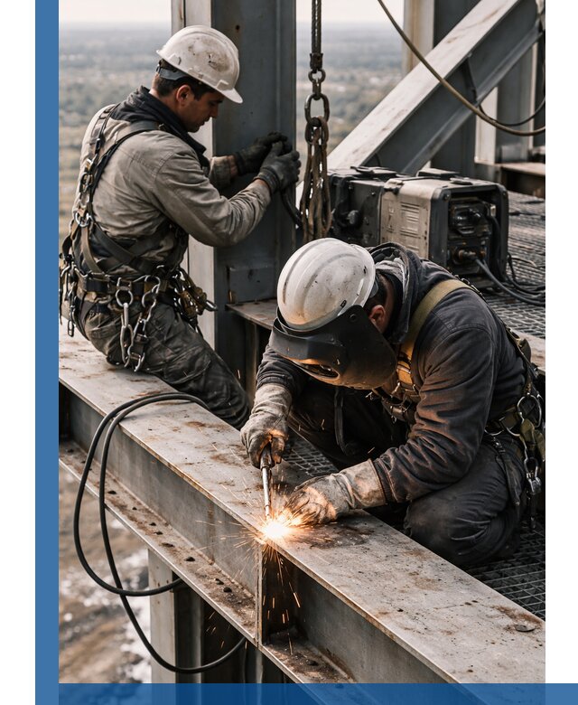 Высотные сварочные работы в Южном-Сахалинске для промышленных объектов