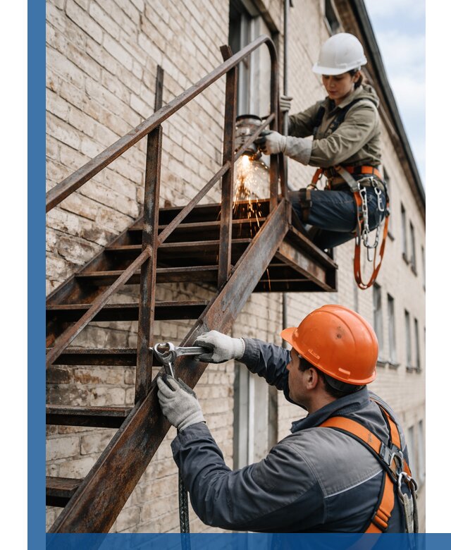 Ремонт и восстановление пожарных лестниц с выездом в Южном-Сахалинске