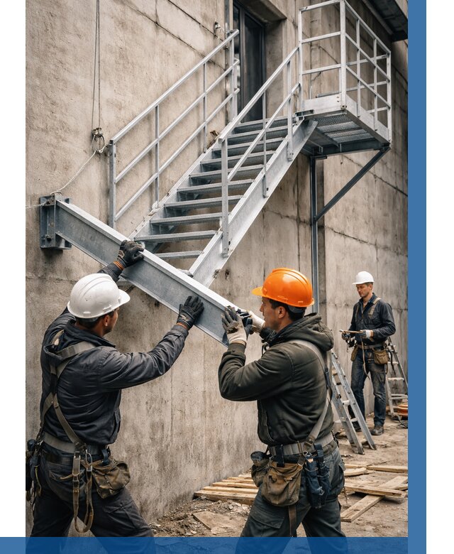 Монтаж металлических лестниц в Южном-Сахалинске от 15497 р. | ВЫСОТНИК-Южн