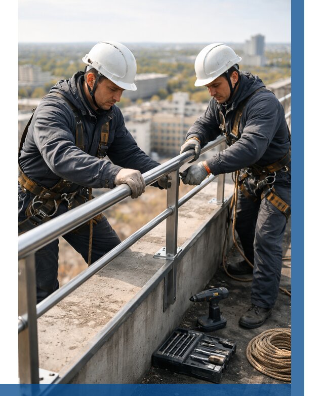 Монтаж перил на высоте в Южном-Сахалинске от 2583 р. | ВЫСОТНИК-Южн