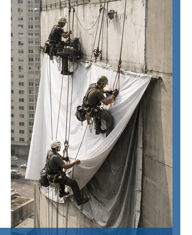 Замена баннерного полотна в Южном-Сахалинске от 6715 р. | ВЫСОТНИК-Южн—заказать