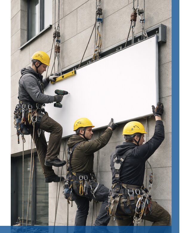 Монтаж рекламной вывески в Южном-Сахалинске от 8265 р. | ВЫСОТНИК-Южн