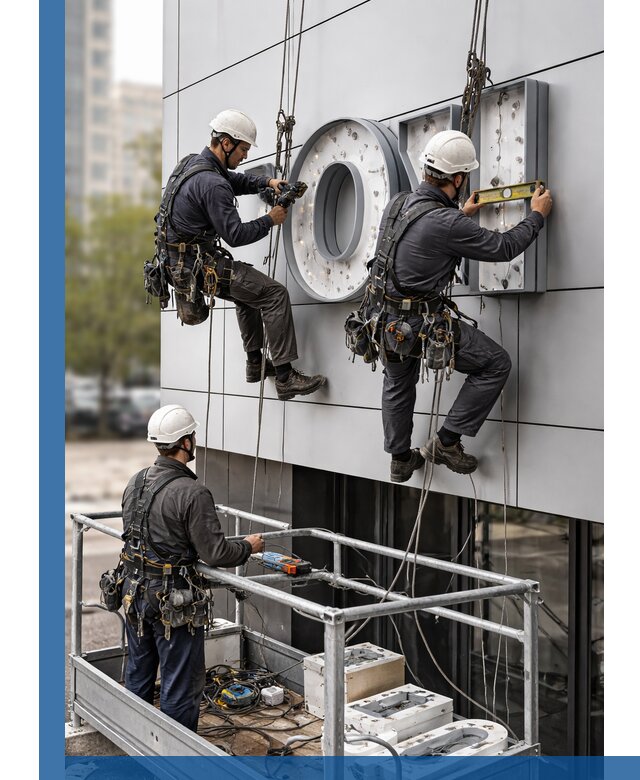 Профессиональный монтаж световых букв в Южном-Сахалинске под ключ