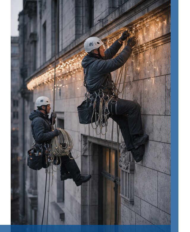 Монтаж новогодней иллюминации в Южном-Сахалинске от 8781 р. | ВЫСОТНИК-Южн