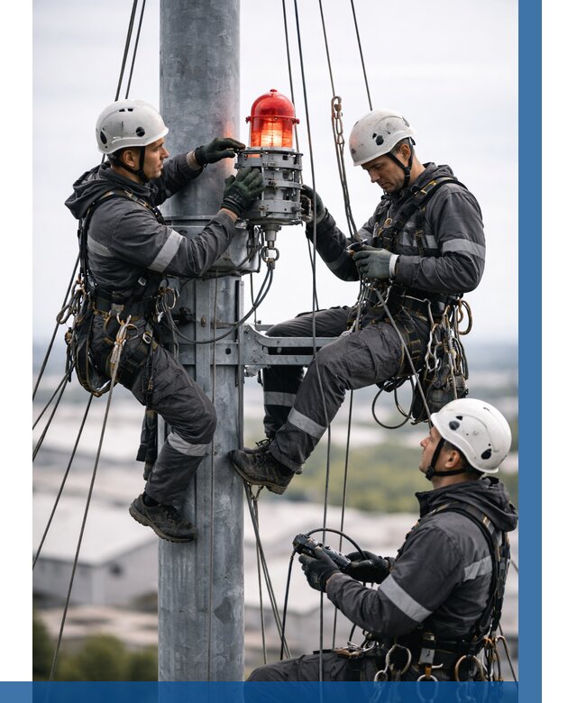 Монтаж заградительных огней в Южном-Сахалинске от 8781 р. | ВЫСОТНИК-Южн