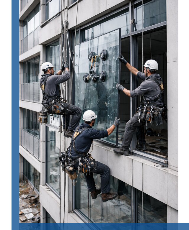 Фасадное остекление и монтаж витражей зданий в Южном-Сахалинске под ключ
