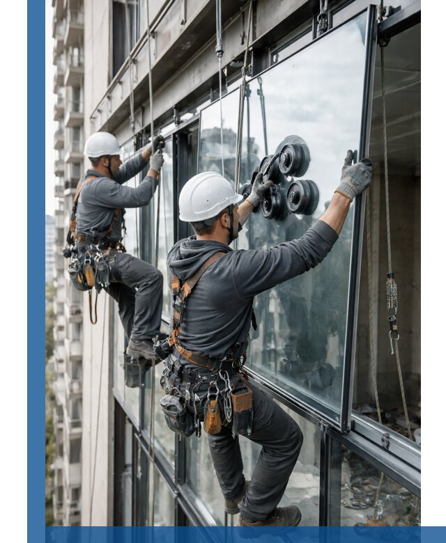 Витражное остекление фасадов и лоджий в Южном-Сахалинске под ключ