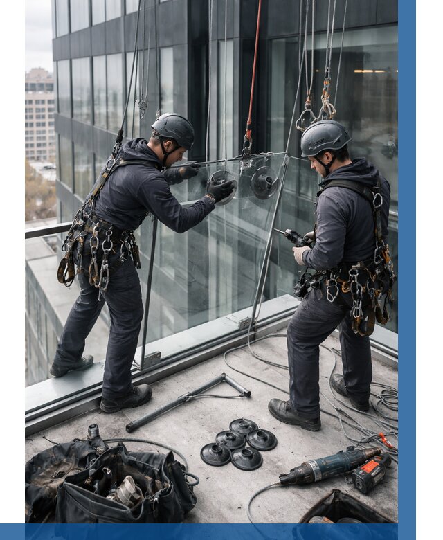 Монтаж стеклянных ограждений в Южном-Сахалинске от 2583 р. | ВЫСОТНИК-Южн